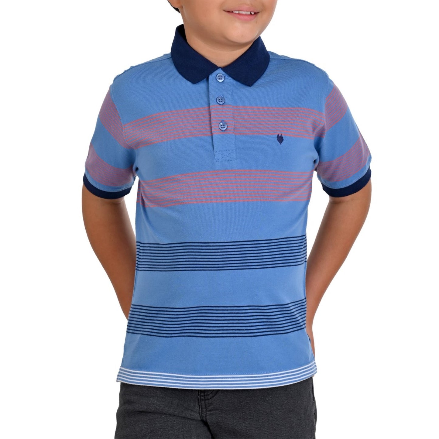 Playera Tipo Polo Redondo Yale Regular Fit 7376