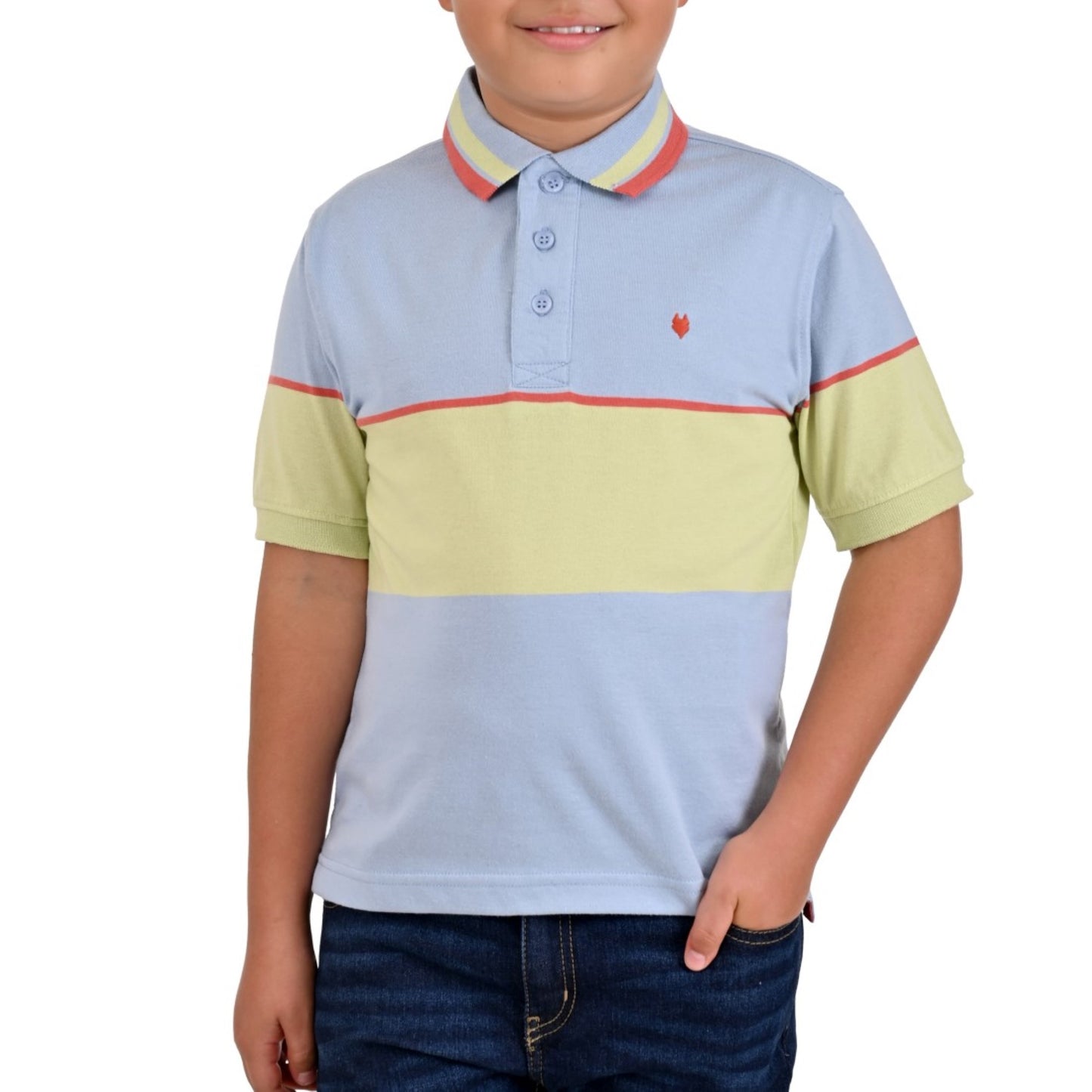 Playera Tipo Polo Yale Boys Regular Fit 7383