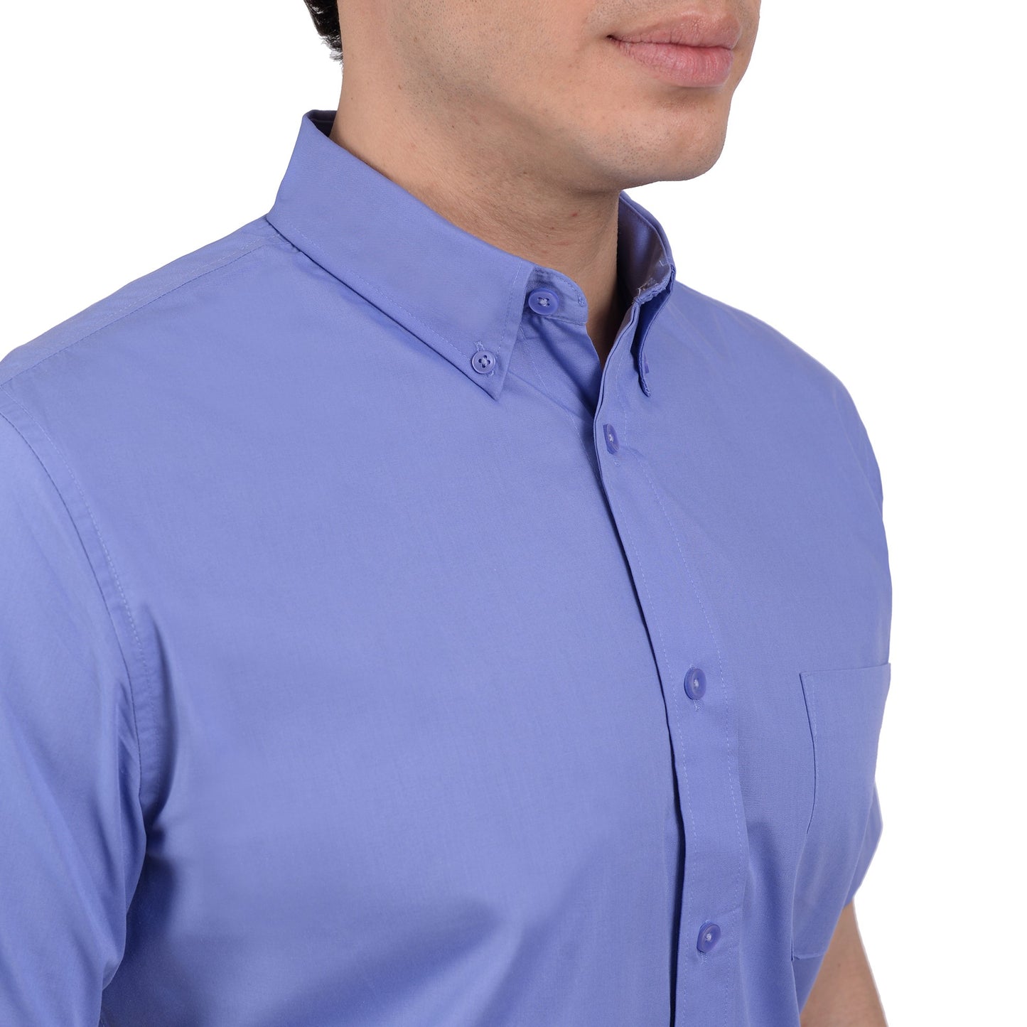 Camisa Casual Yale Manga Corta Lisa Regular Fit 2202