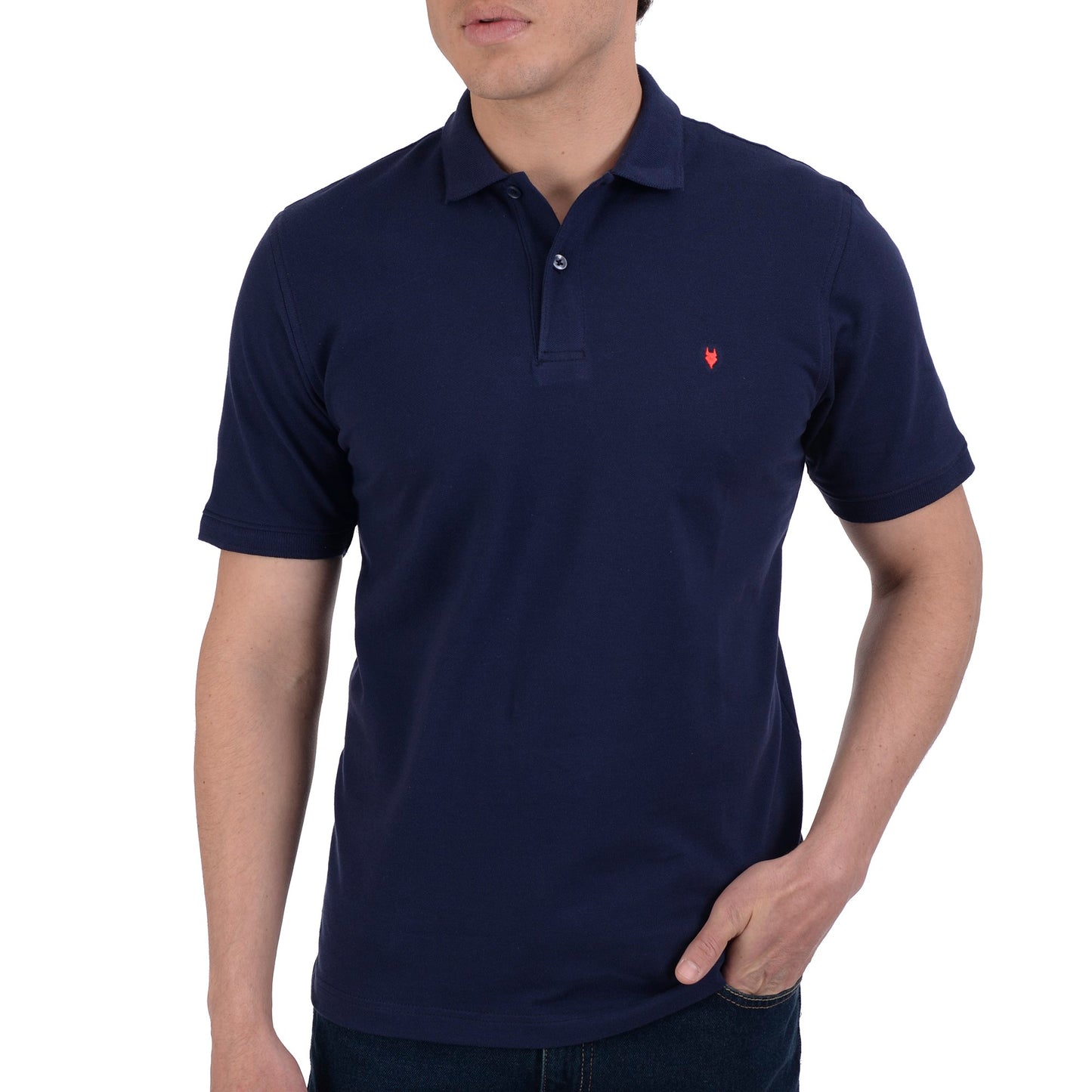 Playera Tipo Polo Yale Manga Corta Regular Fit 6909