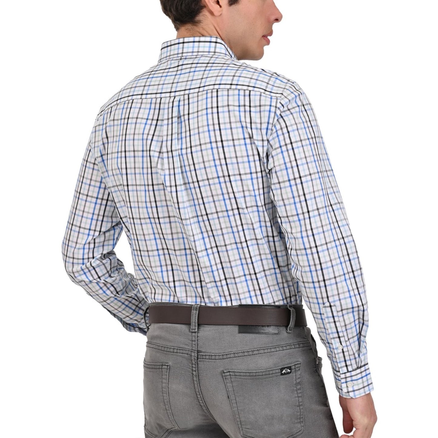 Camisa Buckingham Regular Fit Botón Oculto 3780