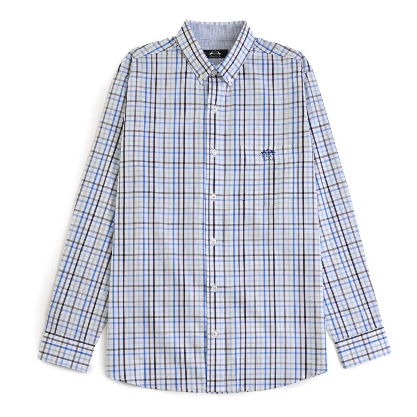 Camisa Buckingham Regular Fit Botón Oculto 3780