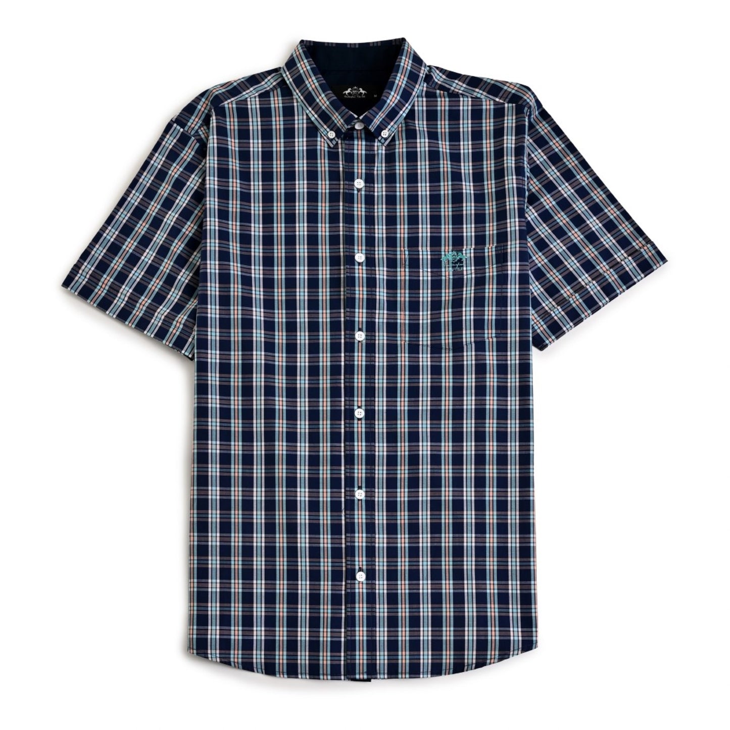 Camisa Buckingham Regular Fit Manga Corta 3704