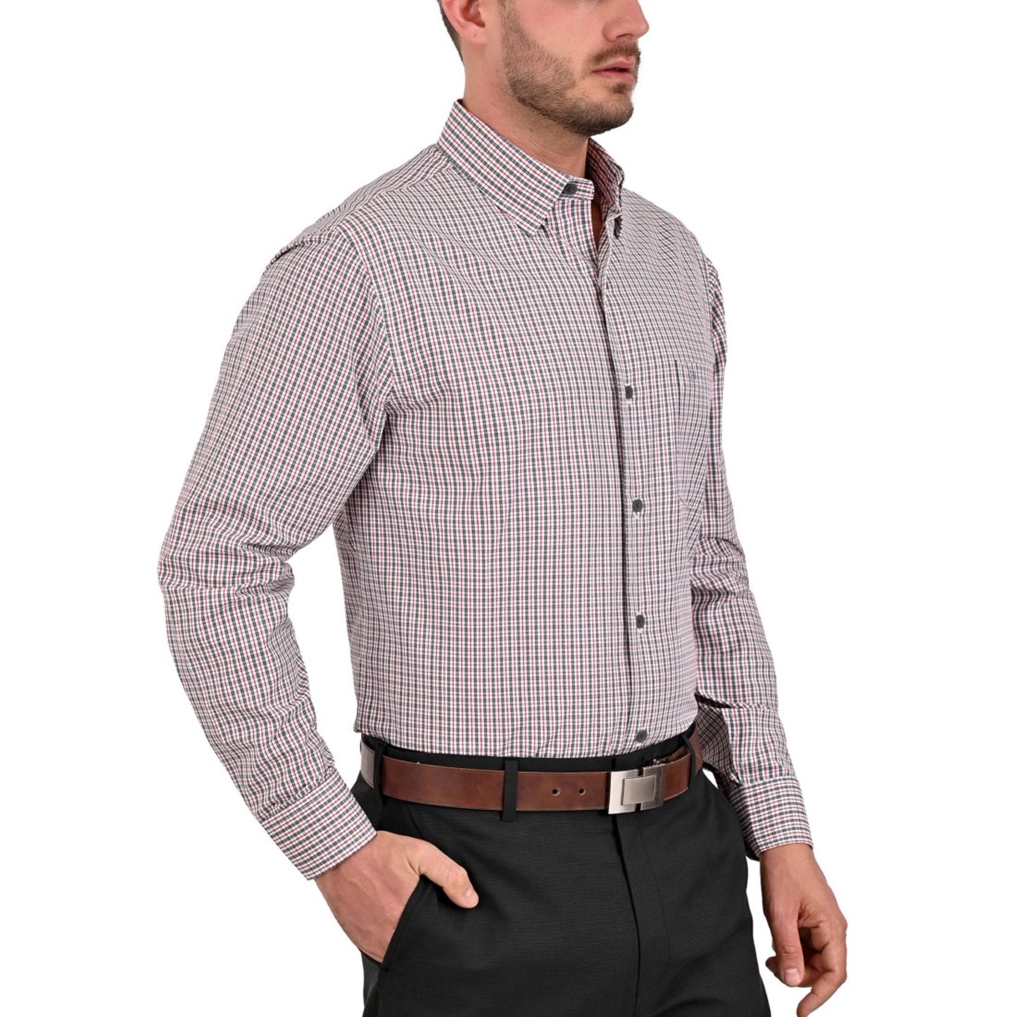 Camisa Sansabelt Regular Fit Botón Oculto 3792