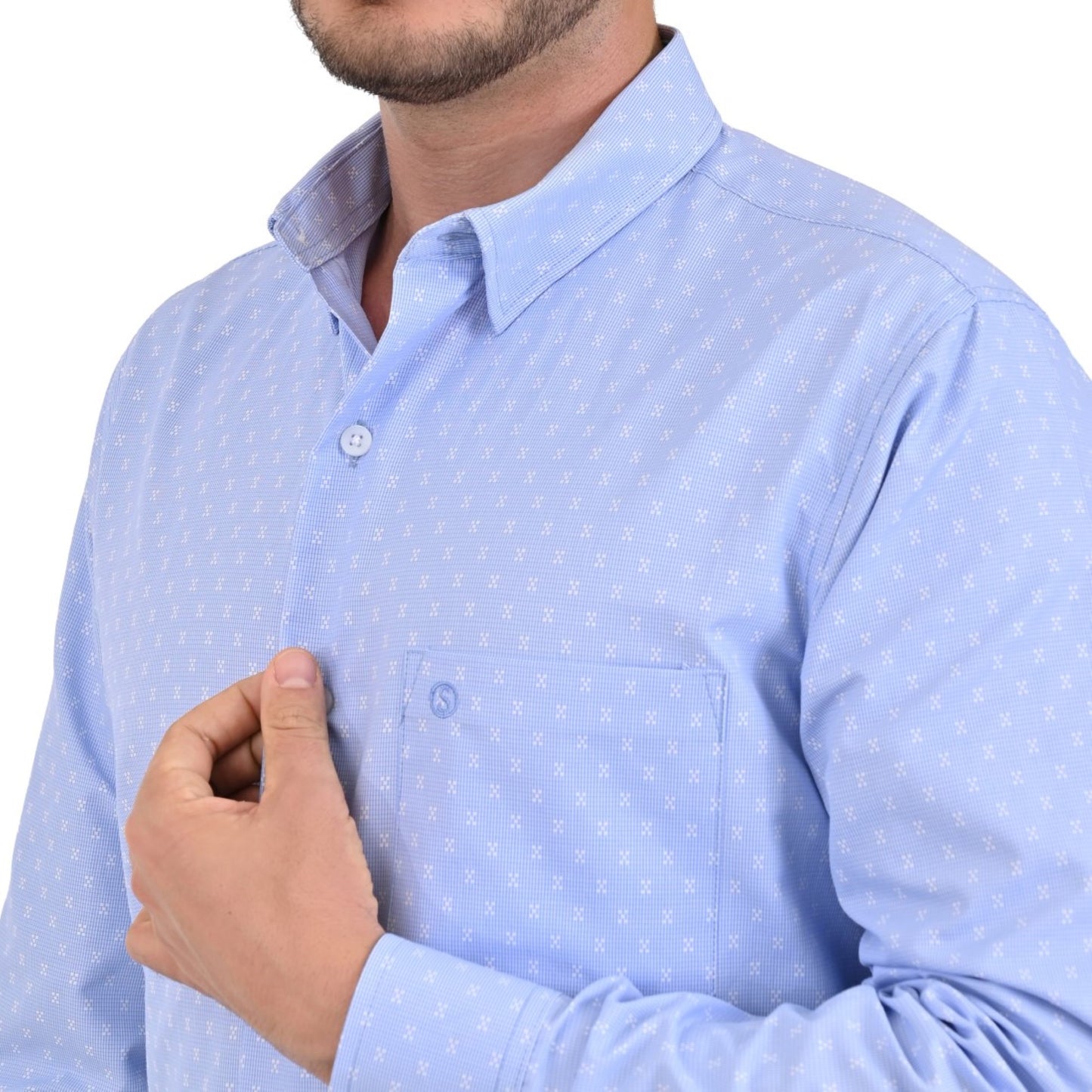 Camisa Sansabelt Regular Fit Botón Oculto 3799