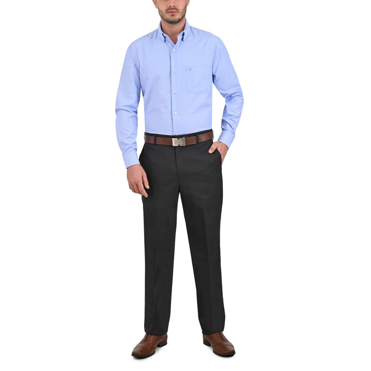 Camisa Sansabelt Regular Fit Botón Oculto 3799