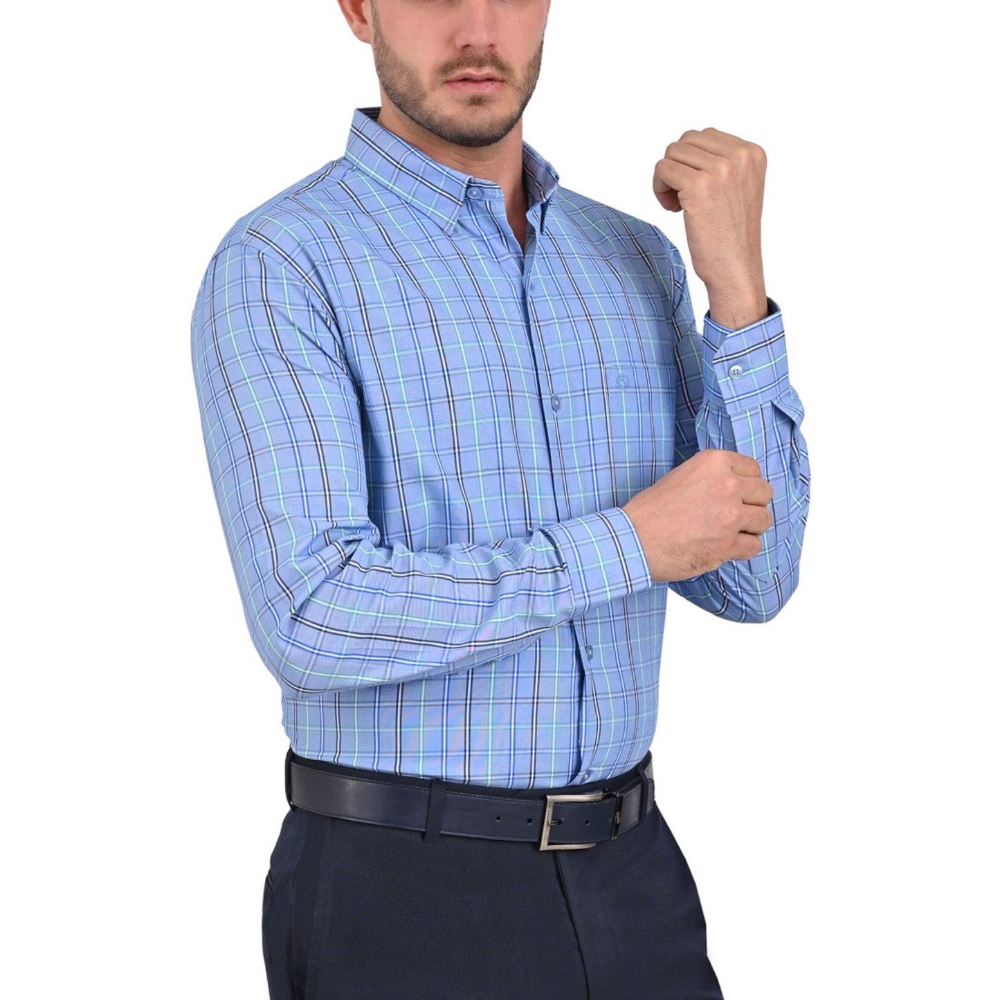 Camisa Sansabelt Regular Fit Botón Oculto 3801