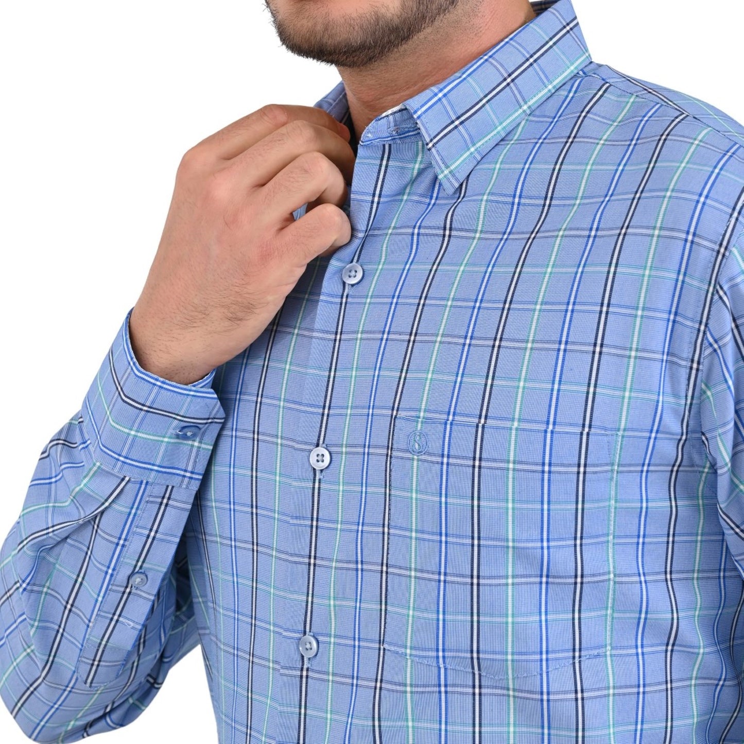 Camisa Sansabelt Regular Fit Botón Oculto 3801