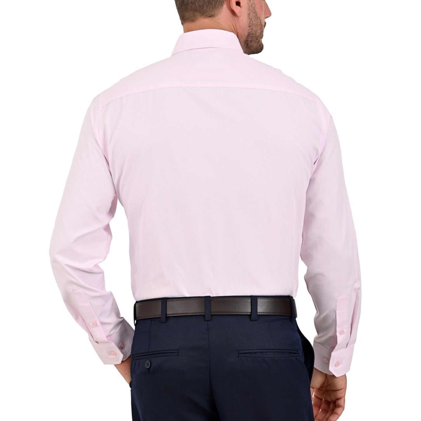 Camisa Sansabelt Regular Fit Manga Larga Botón Oculto 3789