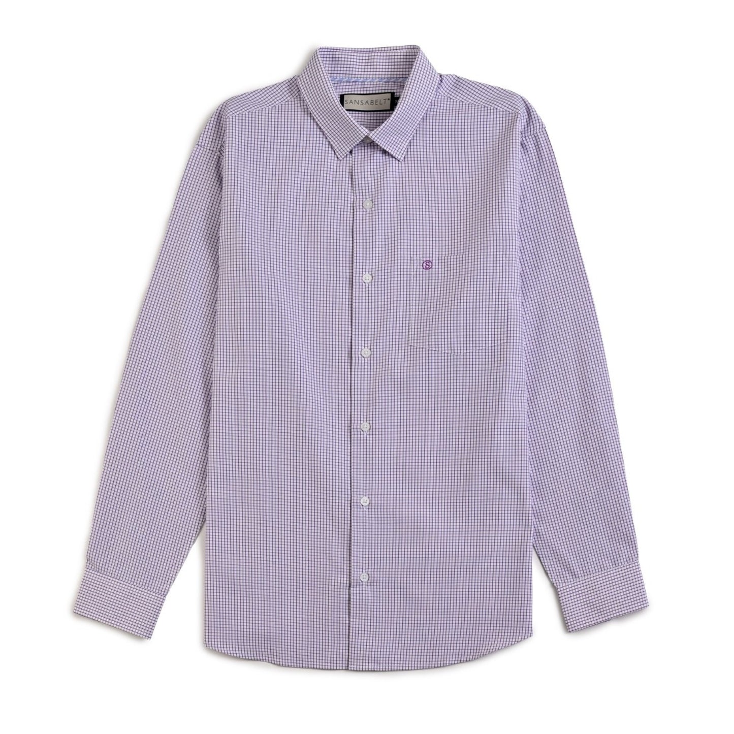 Camisa Sansabelt Regular Fit Manga Larga Botón Oculto 3793