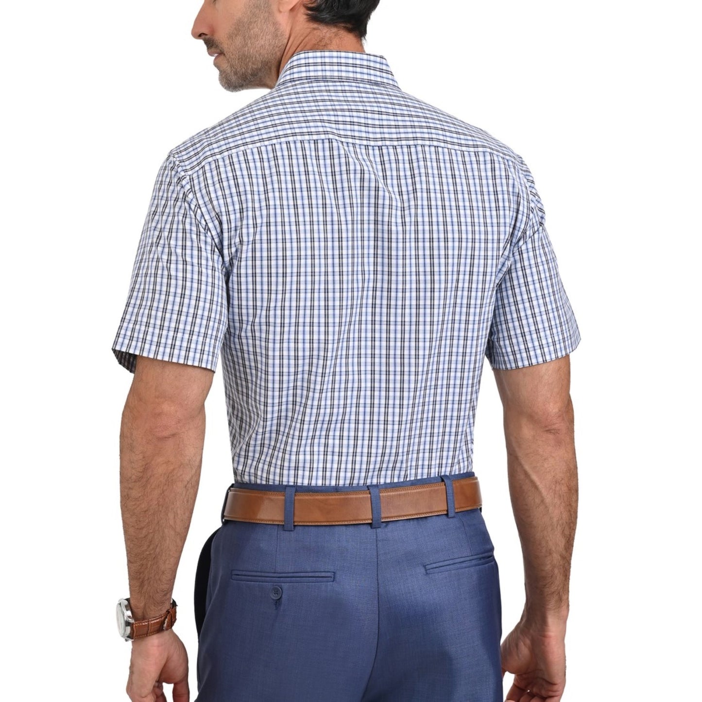 Camisa Sansabelt Regular Fit Manga Corta Botón Oculto 3796