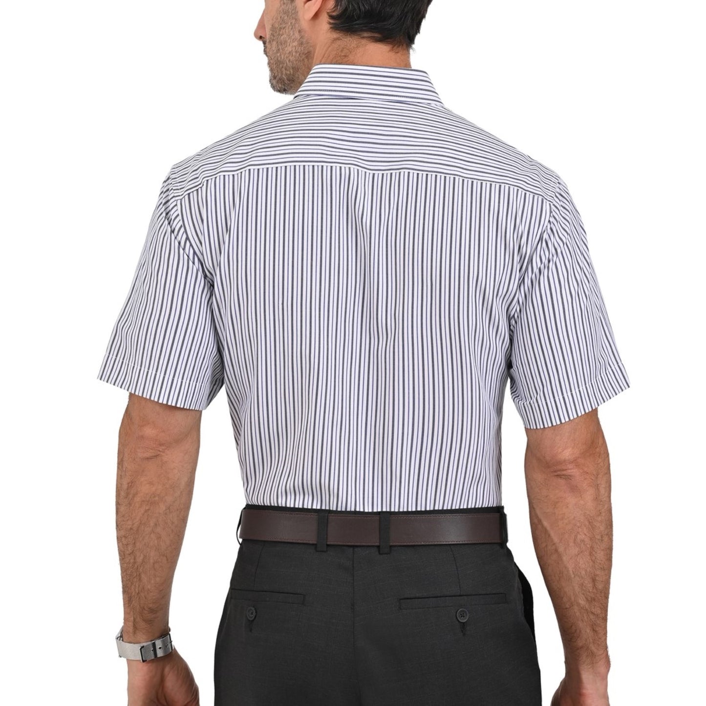 Camisa Sansabelt Regular Fit Manga Corta Botón Oculto 3788