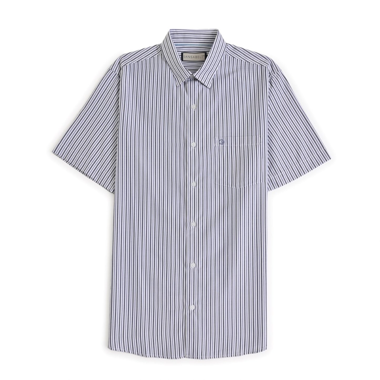 Camisa Sansabelt Regular Fit Manga Corta Botón Oculto 3788