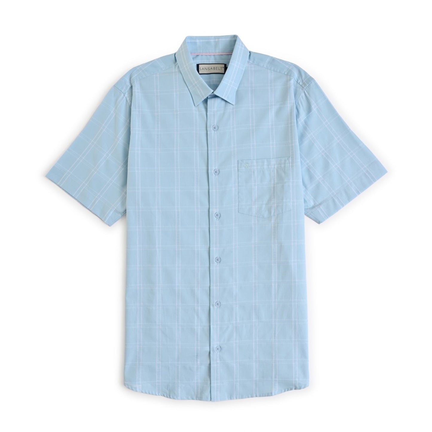 Camisa Sansabelt Regular Fit Botón Oculto 3804