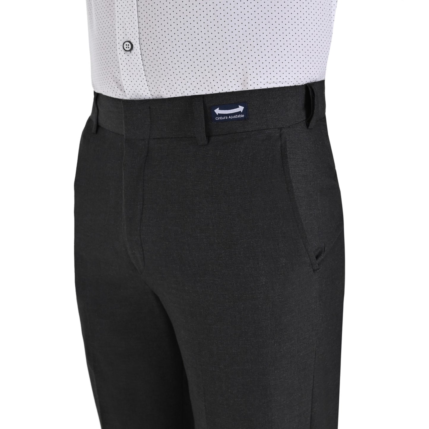 Pantalon de Vestir Sansabelt Slim Fit Cintura Ajustable 1768