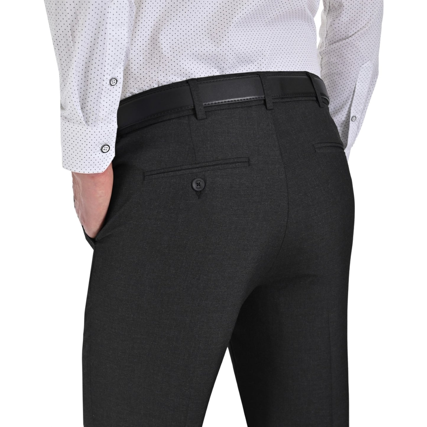 Pantalon de Vestir Sansabelt Slim Fit Cintura Ajustable 1768