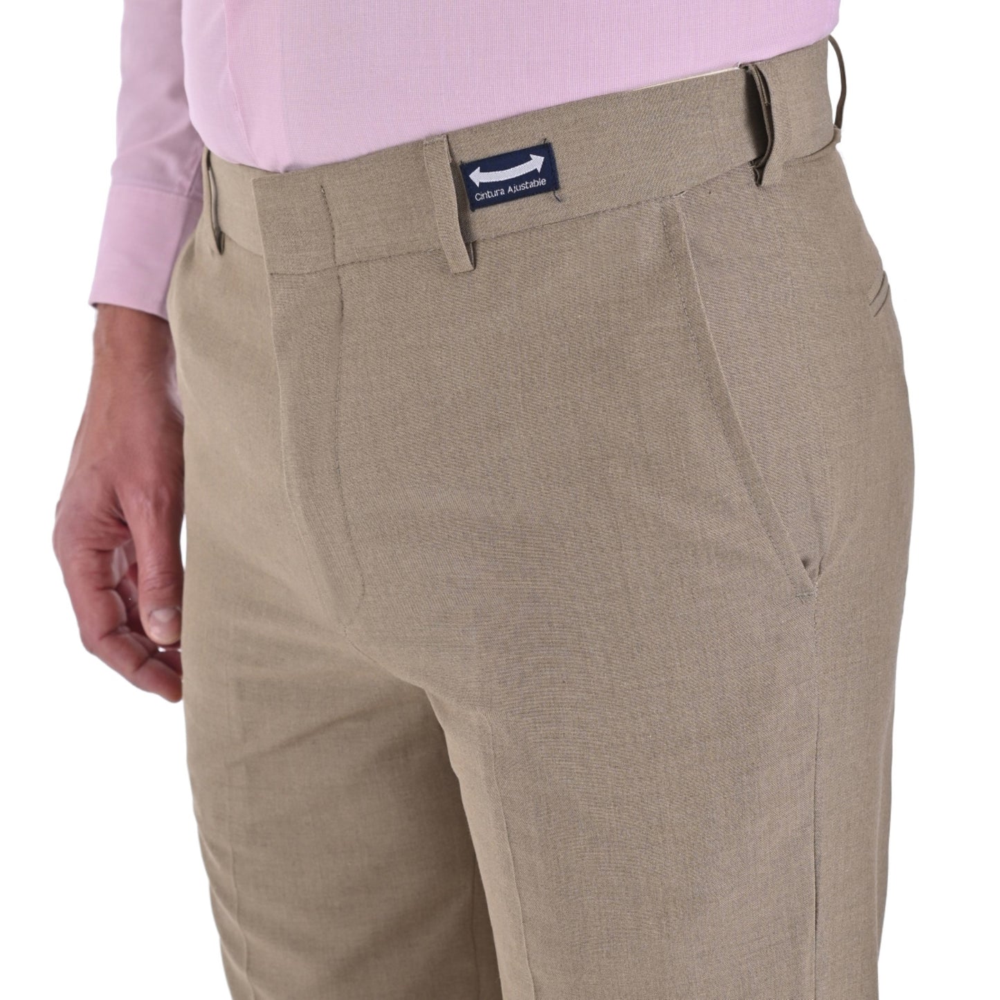Pantalon de Vestir Sansabelt Slim Fit Cintura Ajustable 1768