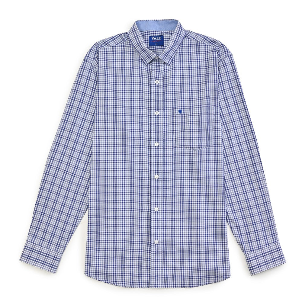 Camisa Yale Para Caballero Manga Larga Regular Fit 4742 Azul Rey