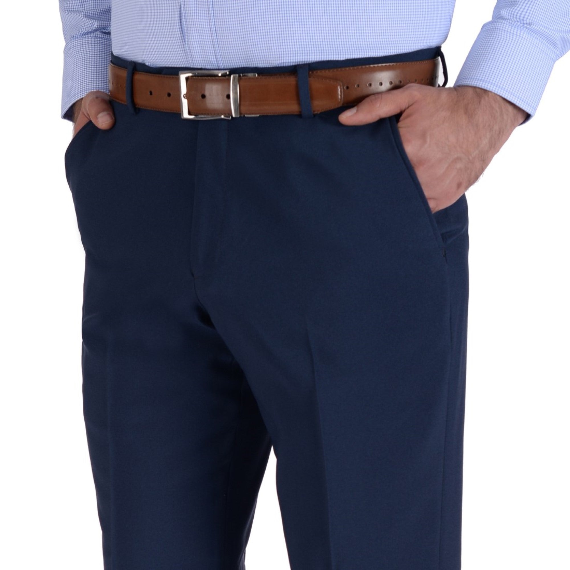 Pantalón de Vestir Sin Pinzas Classic Fit 1268 Azul Zafiro