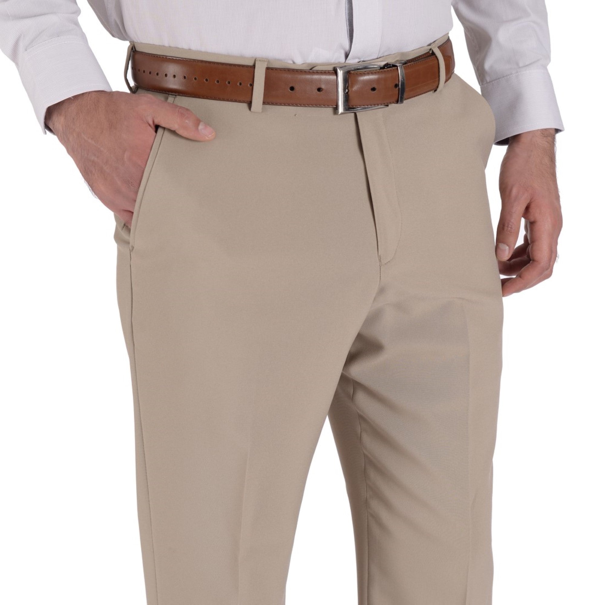 Pantalón de Vestir Sin Pinzas Classic Fit