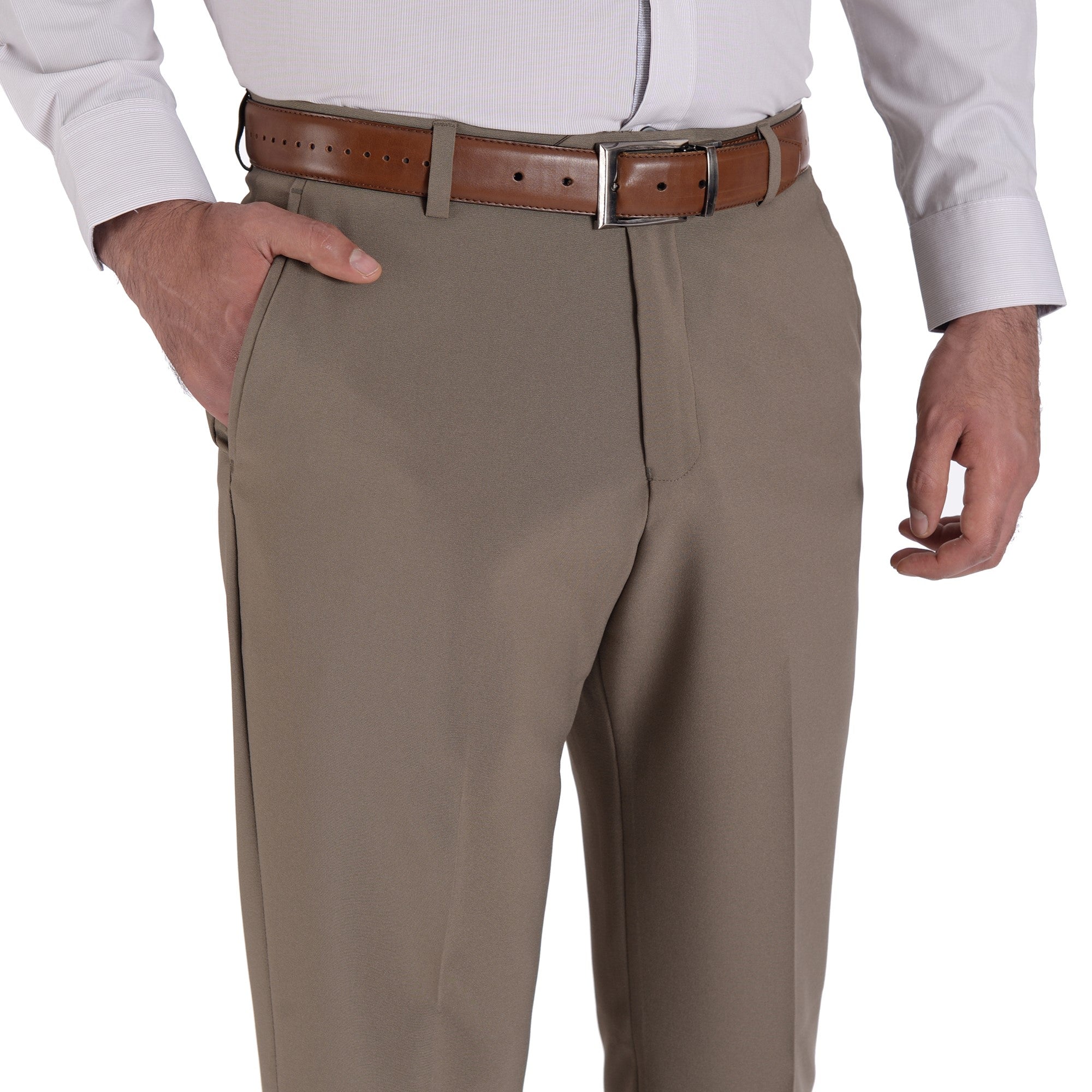 Pantalón de Vestir Sin Pinzas Classic Fit