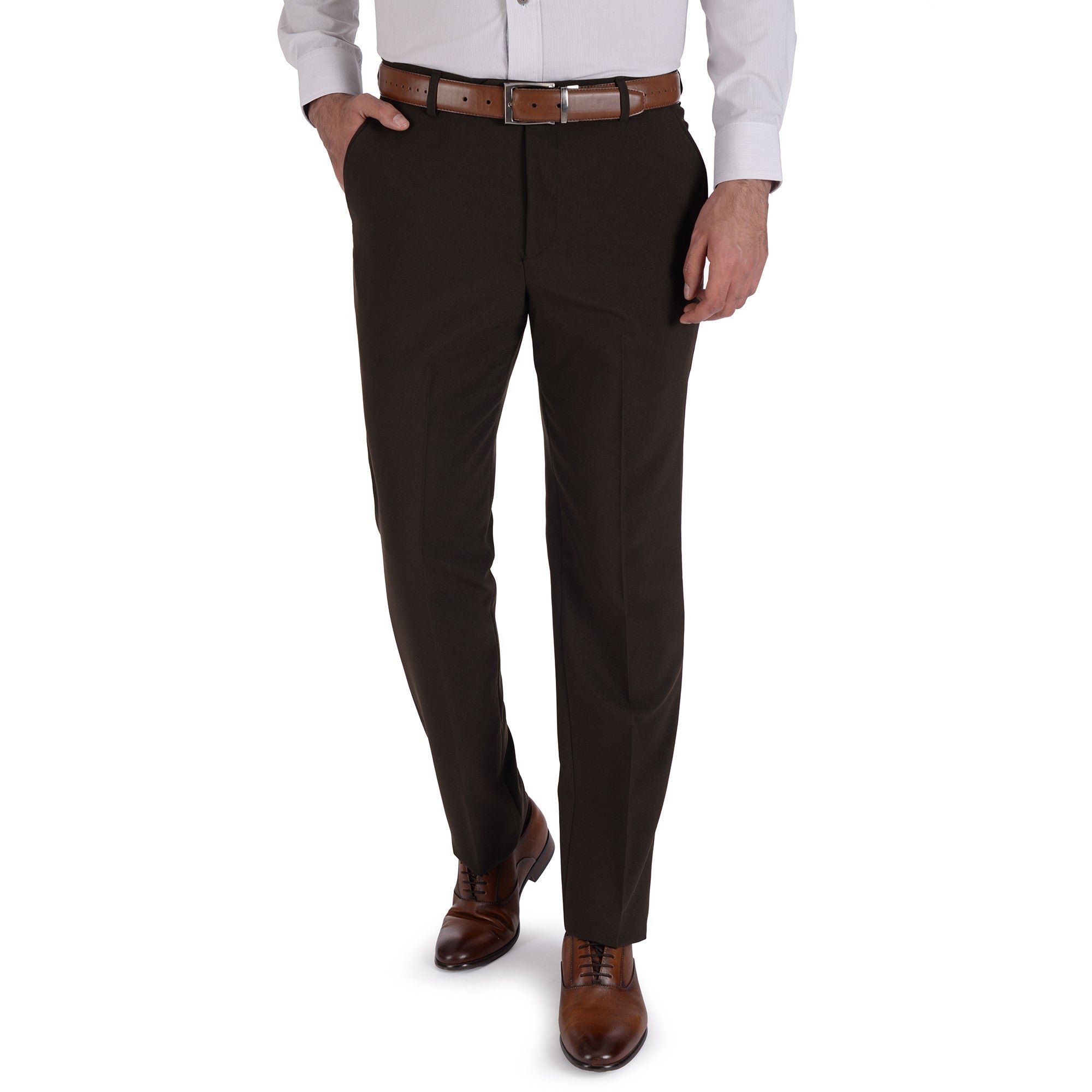 Pantalón de Vestir Sin Pinzas Classic Fit