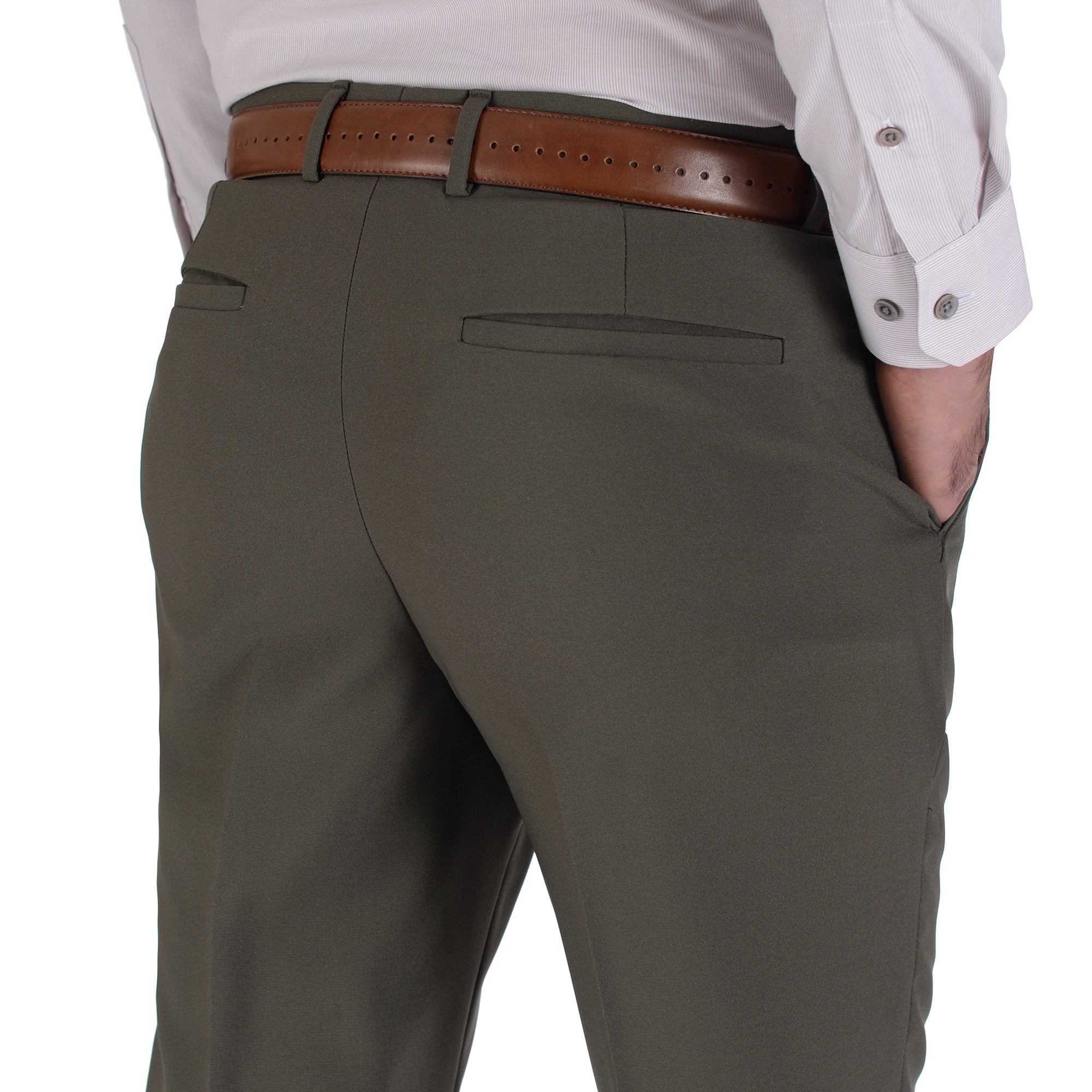 Pantalón de Vestir Sin Pinzas Classic Fit