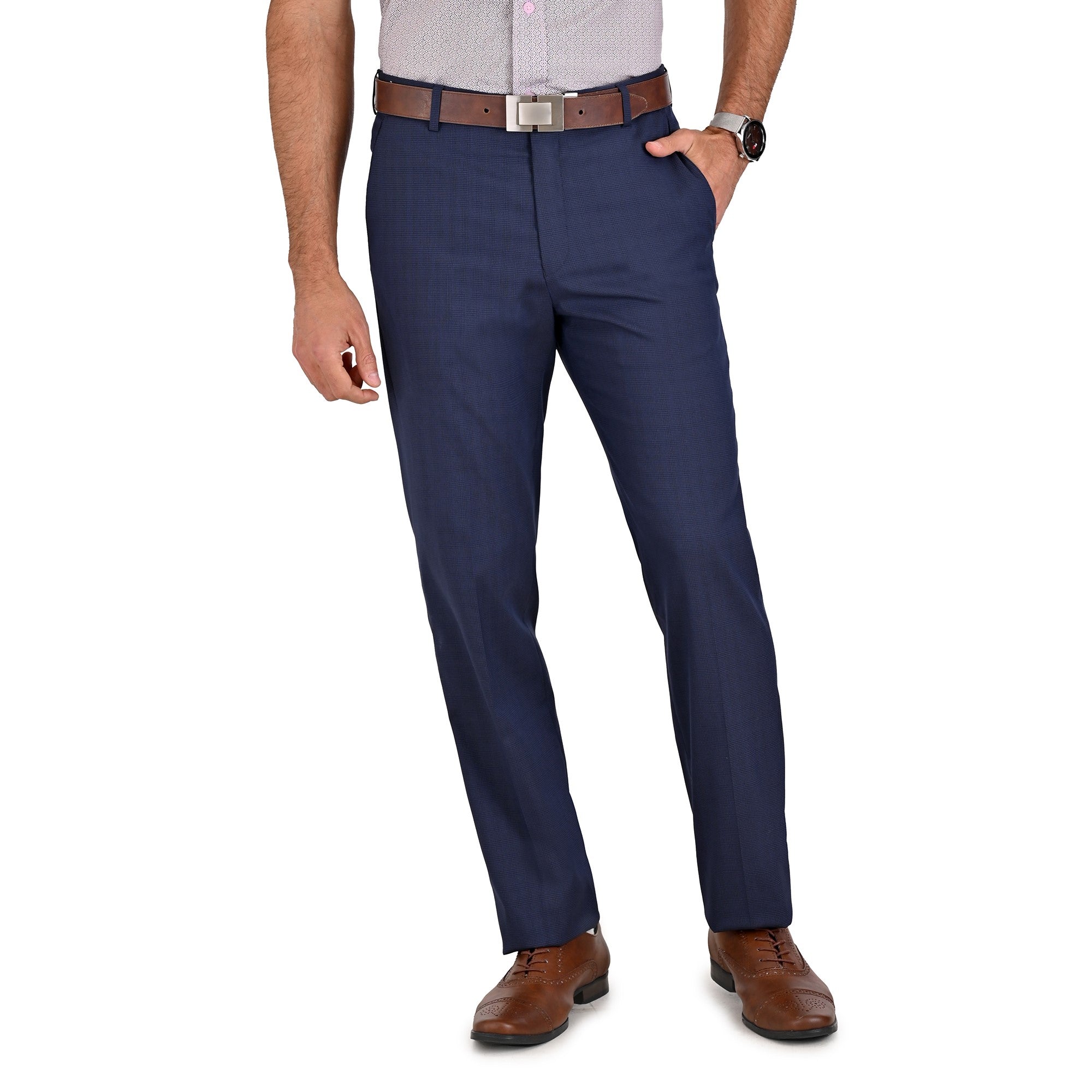 Pantalon de Vestir Yale Collection 3770 Azul Zafiro