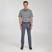 Pantalón de vestir Yale Regular Fit 7358 Azul Plumbago