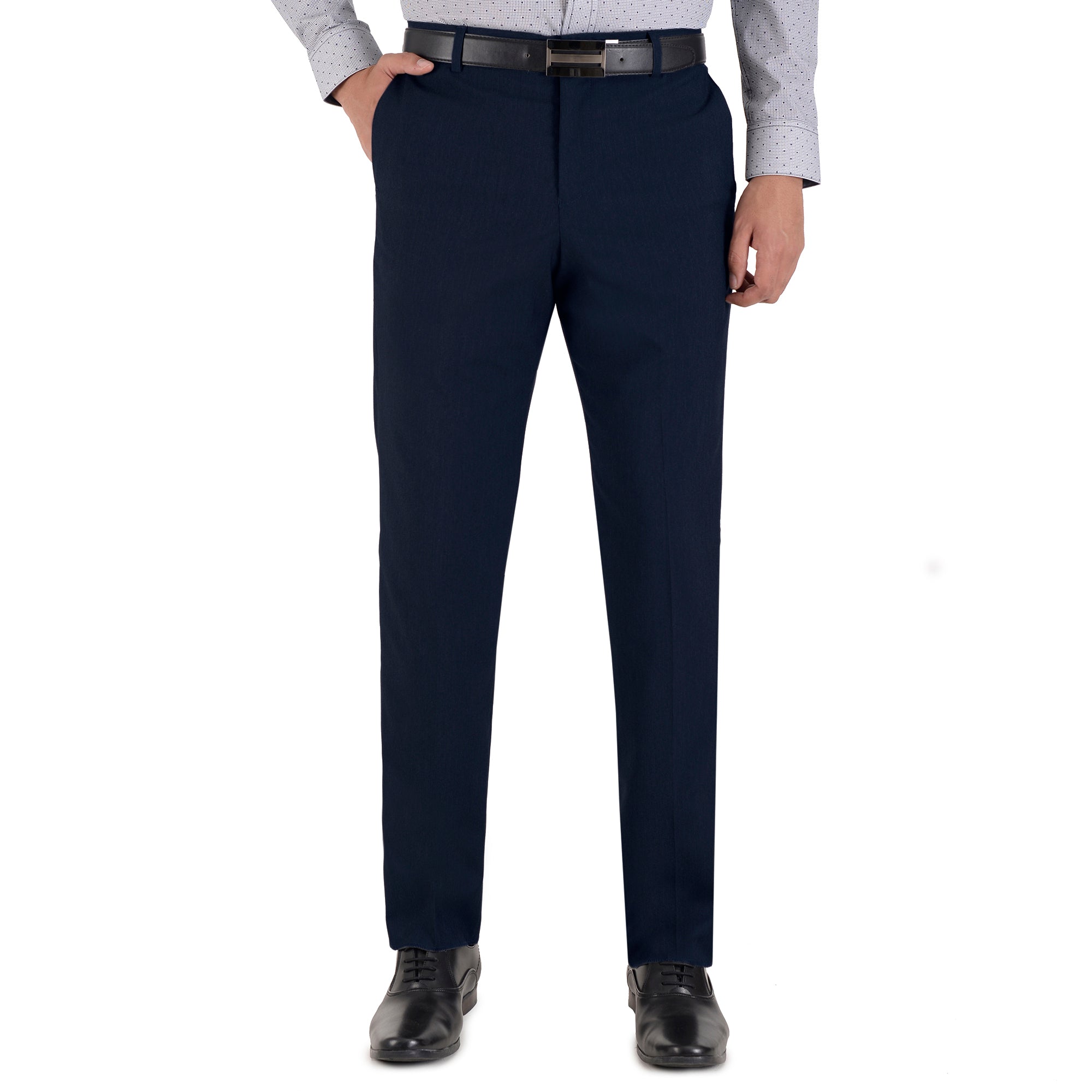 Pantalón de Vestir Yale Regular Fit Sin Pinzas 0342