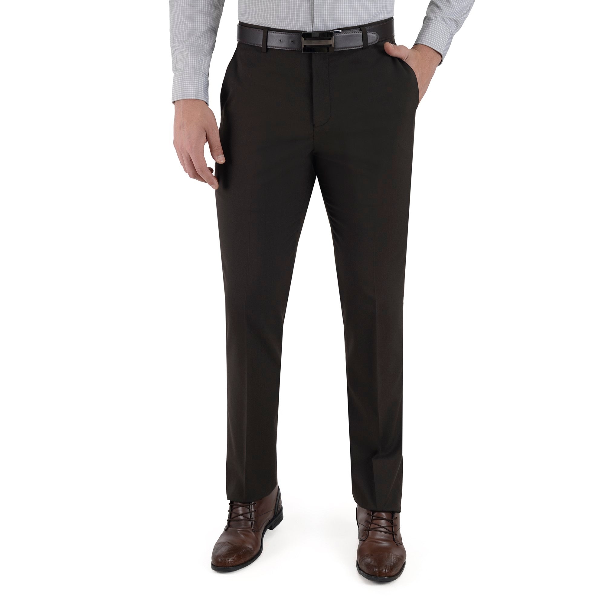 Pantalón de Vestir Yale Regular Fit Sin Pinzas 0342