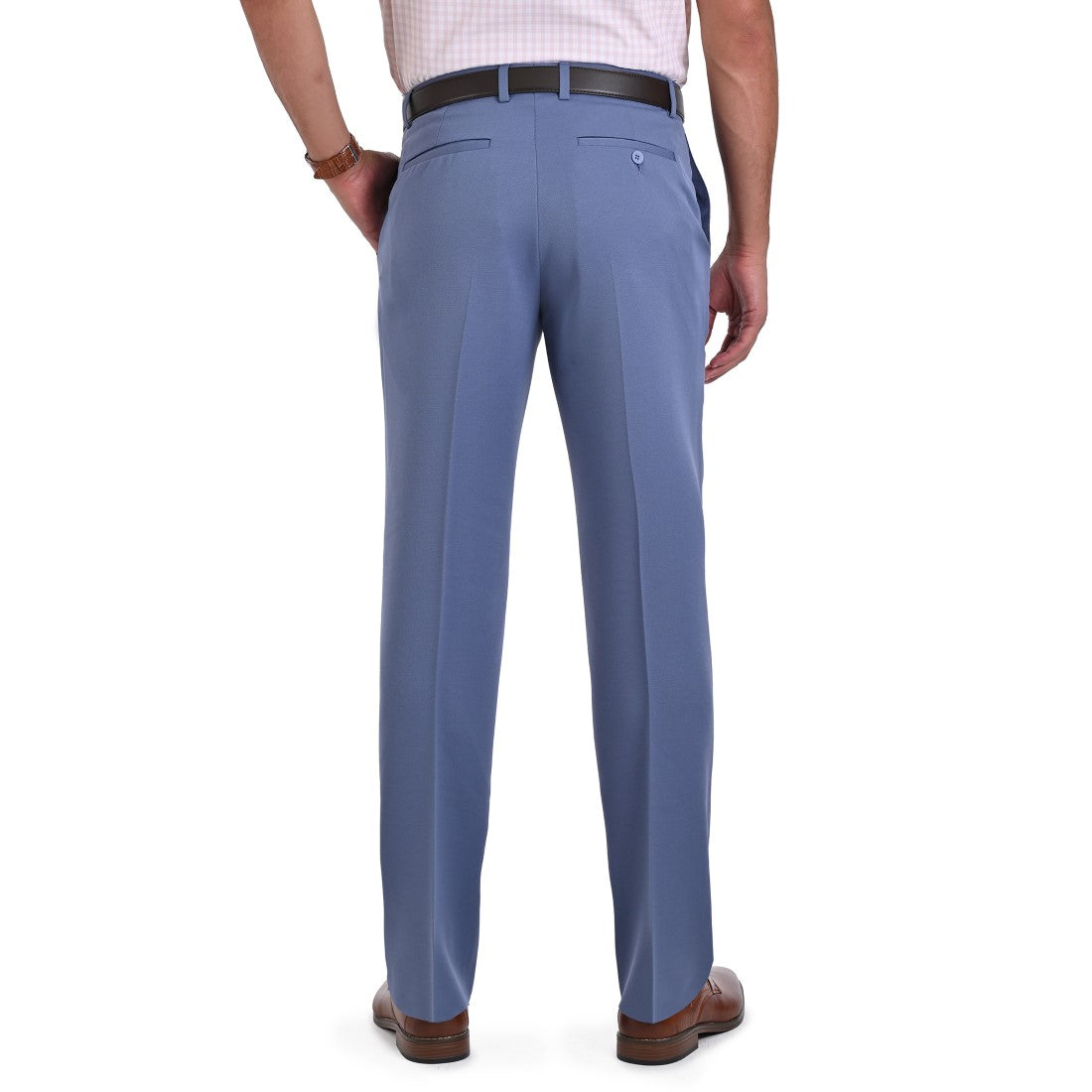 Pantalon de Vestir Yale 1335 Sin Pinzas Azul Petroleo