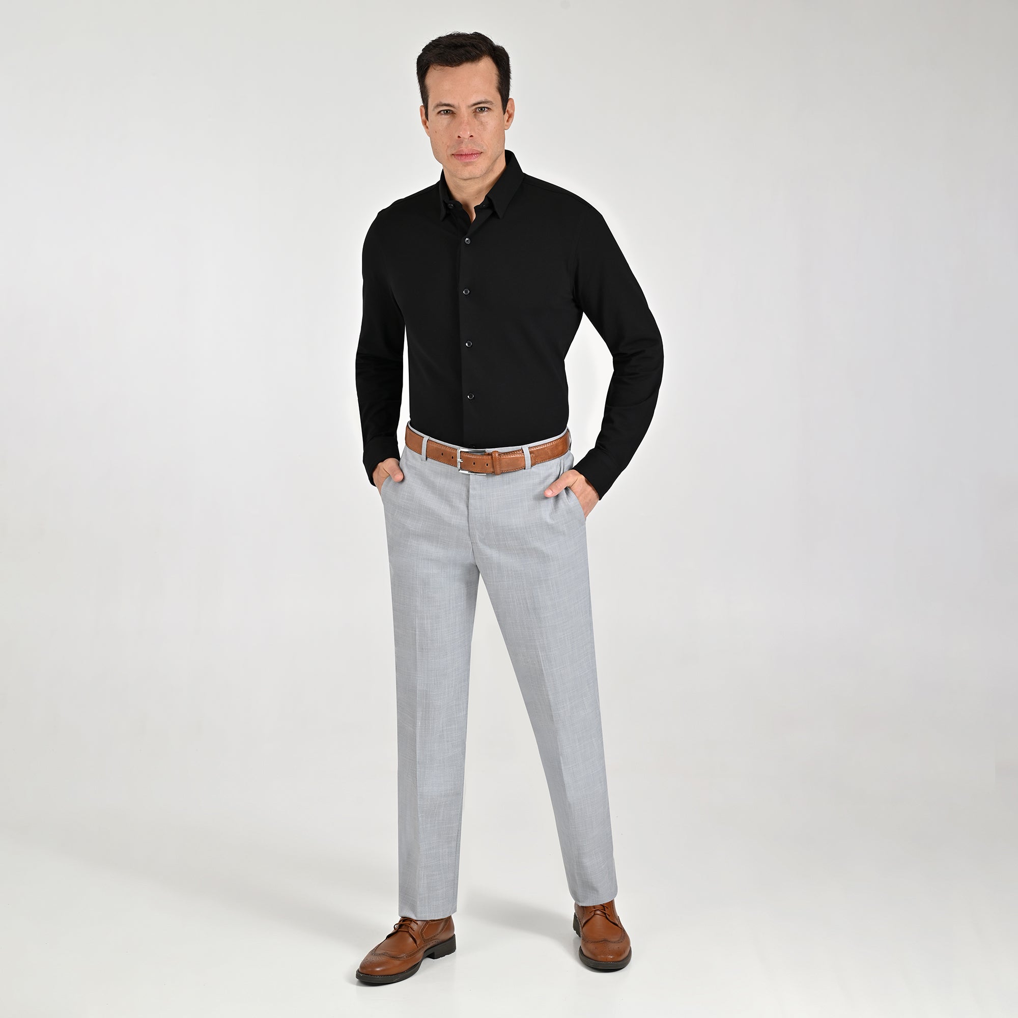 Pantalón de vestir Yale Regular Fit 8216 Gris Oxford
