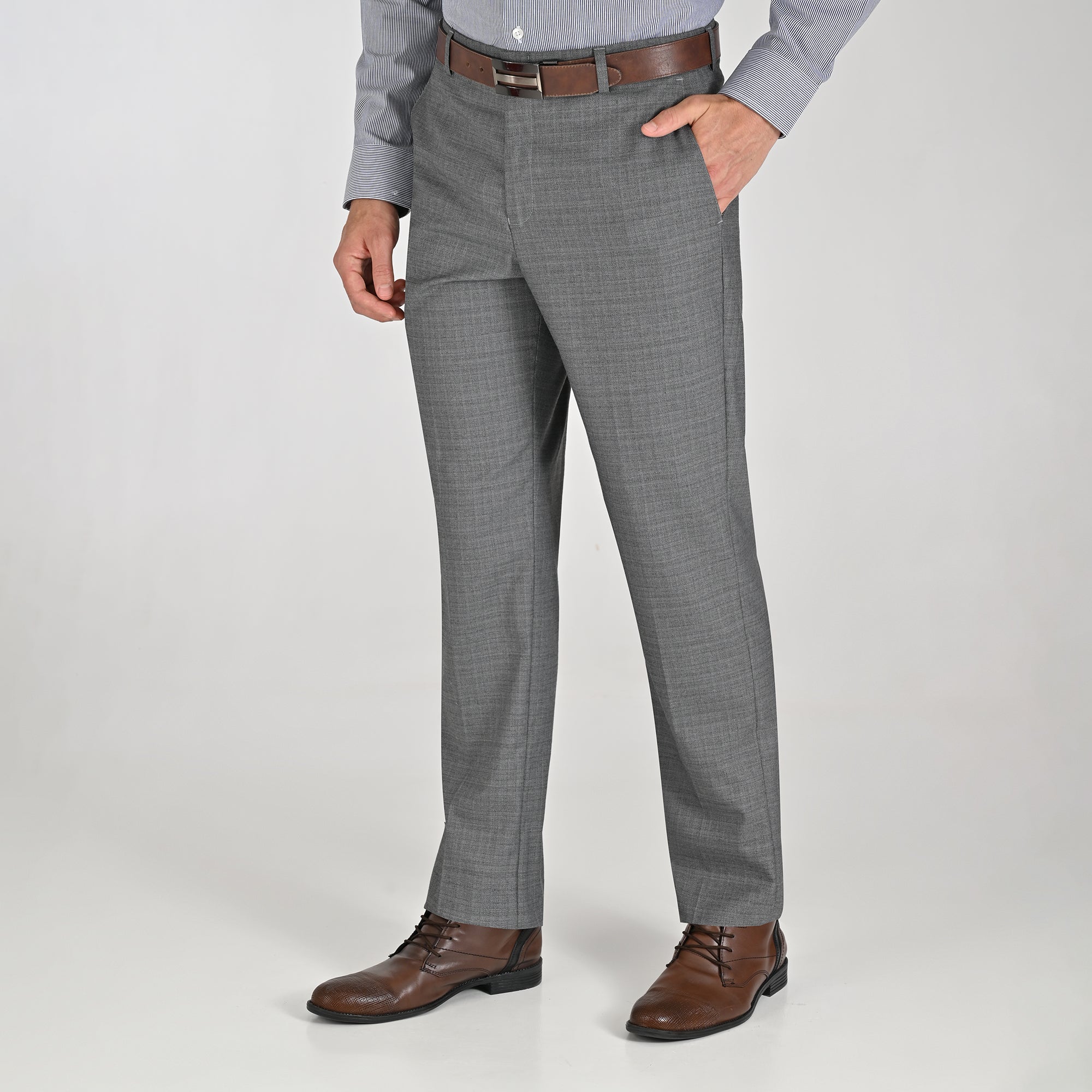 Pantalón de vestir Yale Regular Fit 8222 Gris Medio