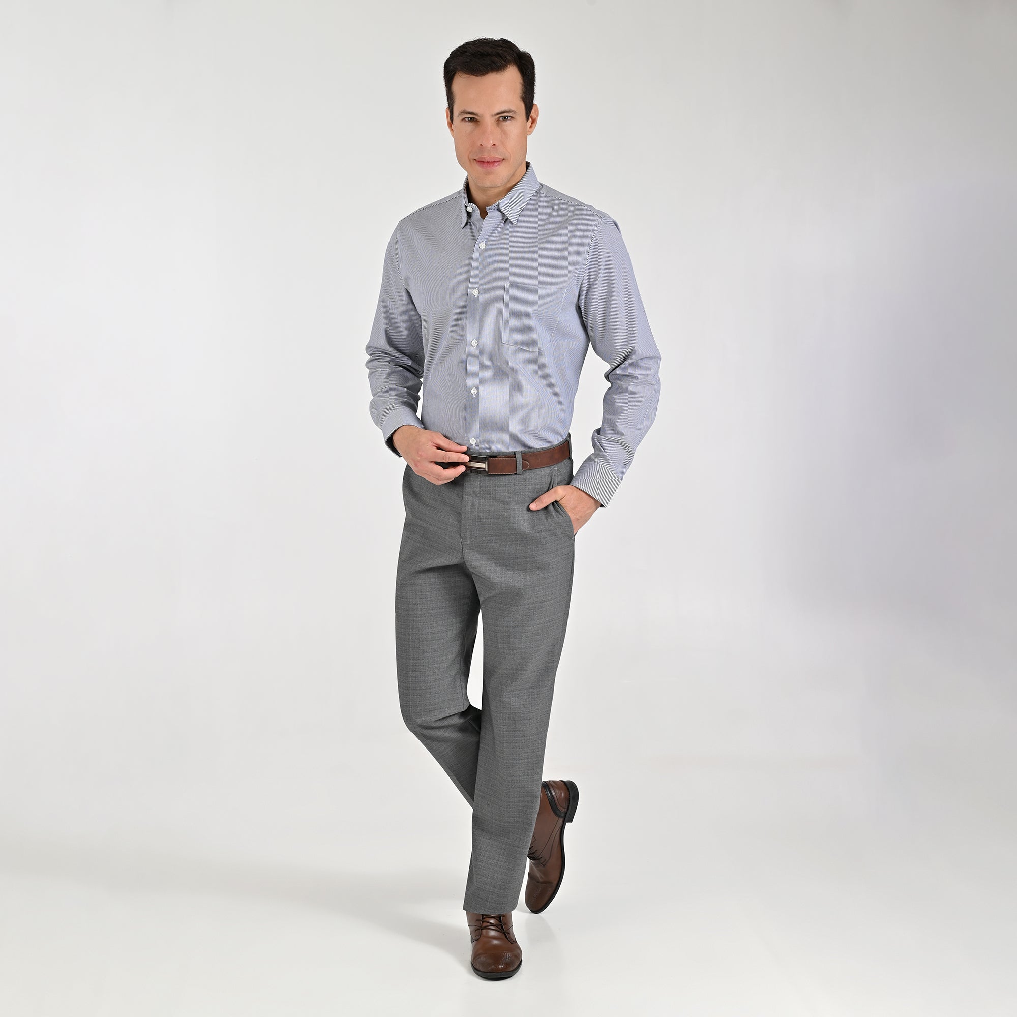Pantalón de vestir Yale Regular Fit 8222 Gris Medio