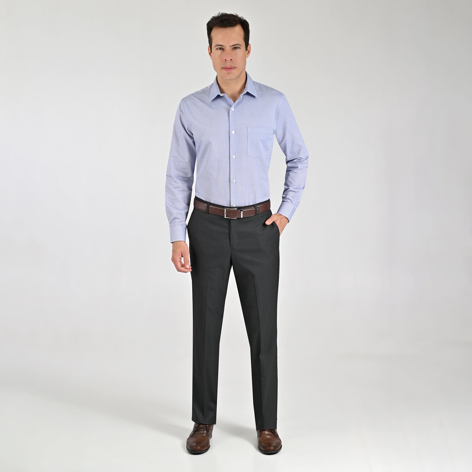 Pantalón de vestir Yale Regular Fit 8222 Gris Oxford