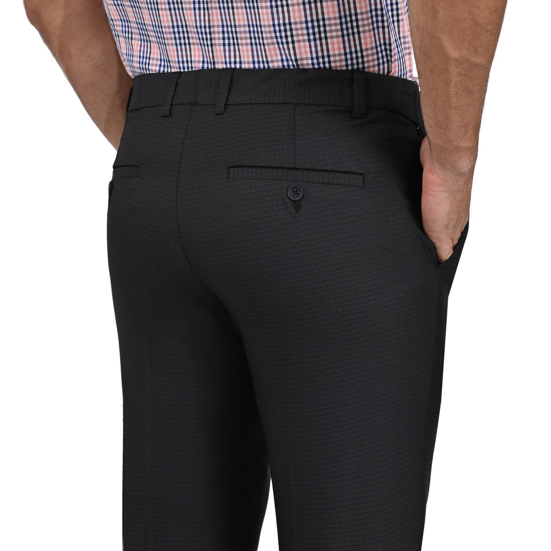 Pantalon de Vestir Yale 3464  Sin Pinzas Cintura Ajustable Negro
