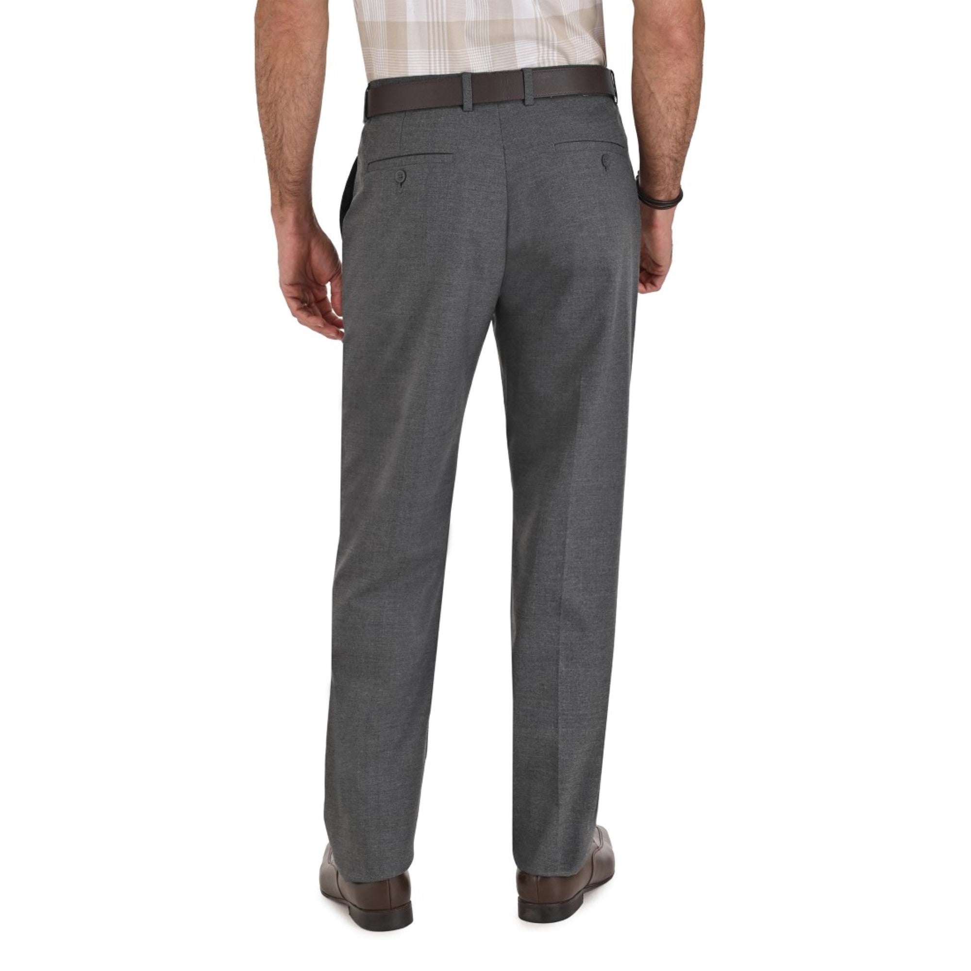 Pantalon de Vestir Yale 3772  Slim Fit Sin Pinzas Cintura Ajustable Gris