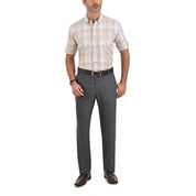 Pantalon de Vestir Yale 3772  Slim Fit Sin Pinzas Cintura Ajustable Gris