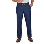 Pantalon de Vestir Yale 3773  Slim Fit Sin Pinzas Cintura Ajustable Azul Zafiro