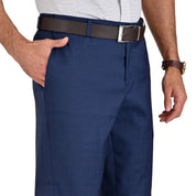 Pantalon de Vestir Yale 3773  Slim Fit Sin Pinzas Cintura Ajustable Azul Zafiro
