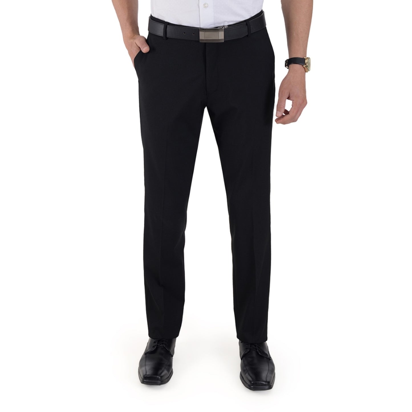 Pantalón Vestir Yale Collection Sin Pinzas Cintura Ajustable Regular Fit 0342