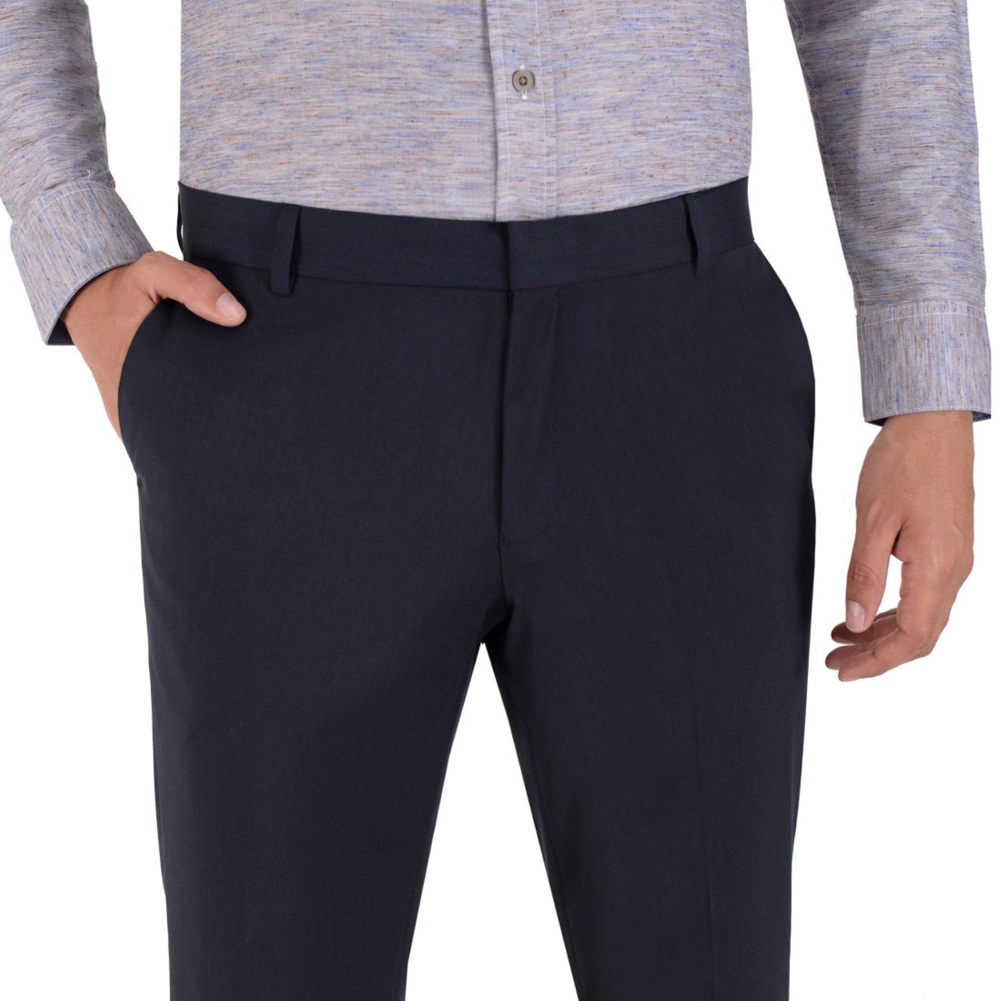 Pantalón de Vestir Yale Collection Sin Pinzas Slim Fit 0342