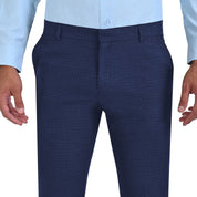 Pantalon de Vestir Yale 2327   Slim Fit Sin Pinzas  Azul Marino