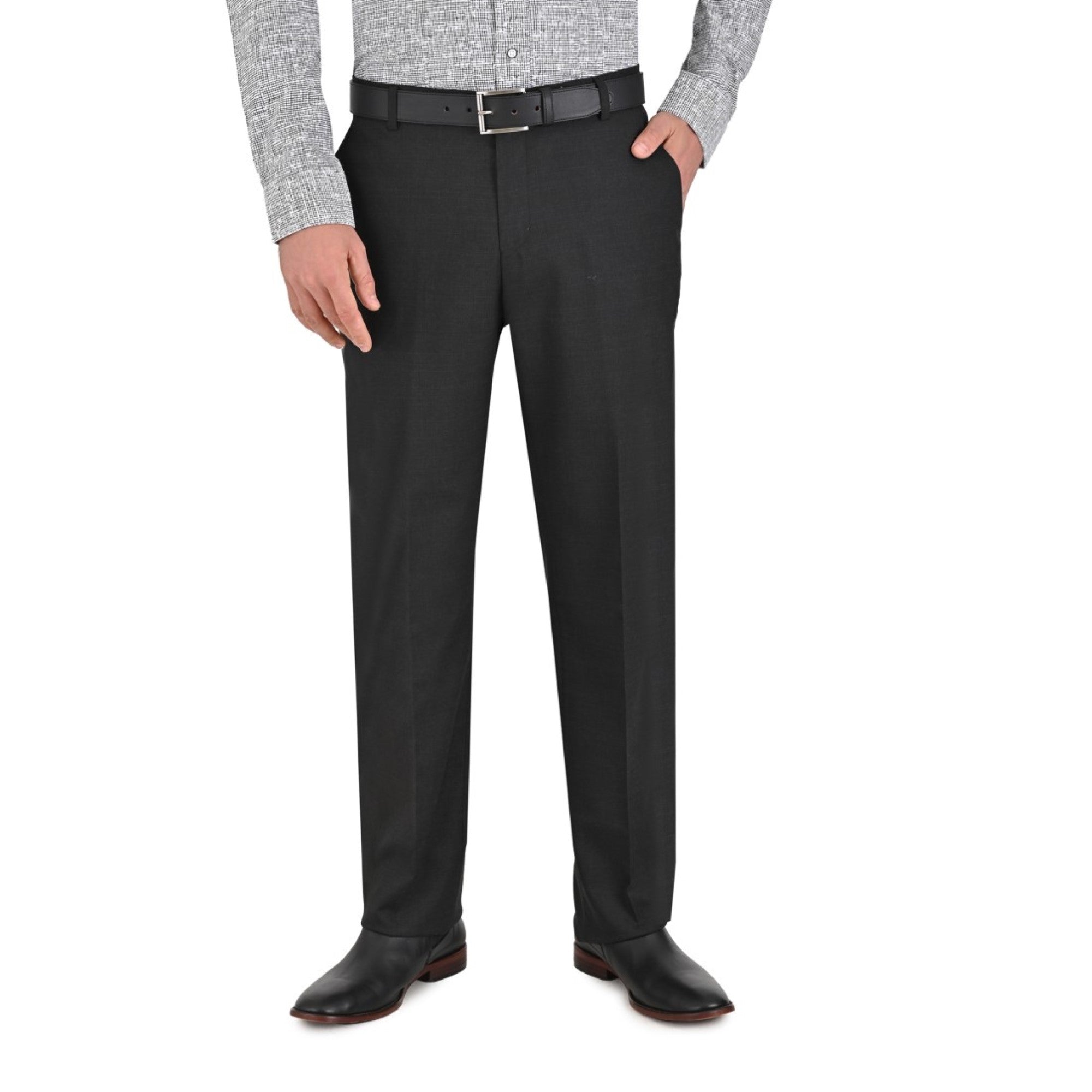 Pantalon de Vestir Yale 3774   Slim Fit Sin Pinzas  Negro