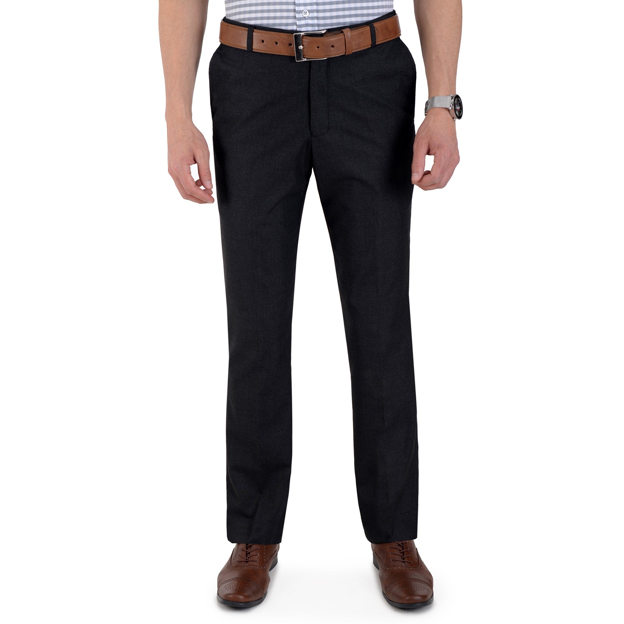 Pantalón de Vestir Yale Sin Pinzas Cintura Ajustable Regular Fit 1768