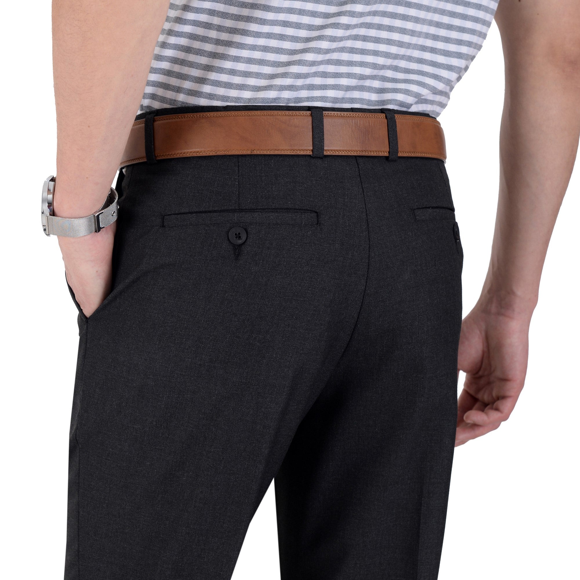 Pantalón de Vestir Yale Sin Pinzas Cintura Ajustable Regular Fit 1768