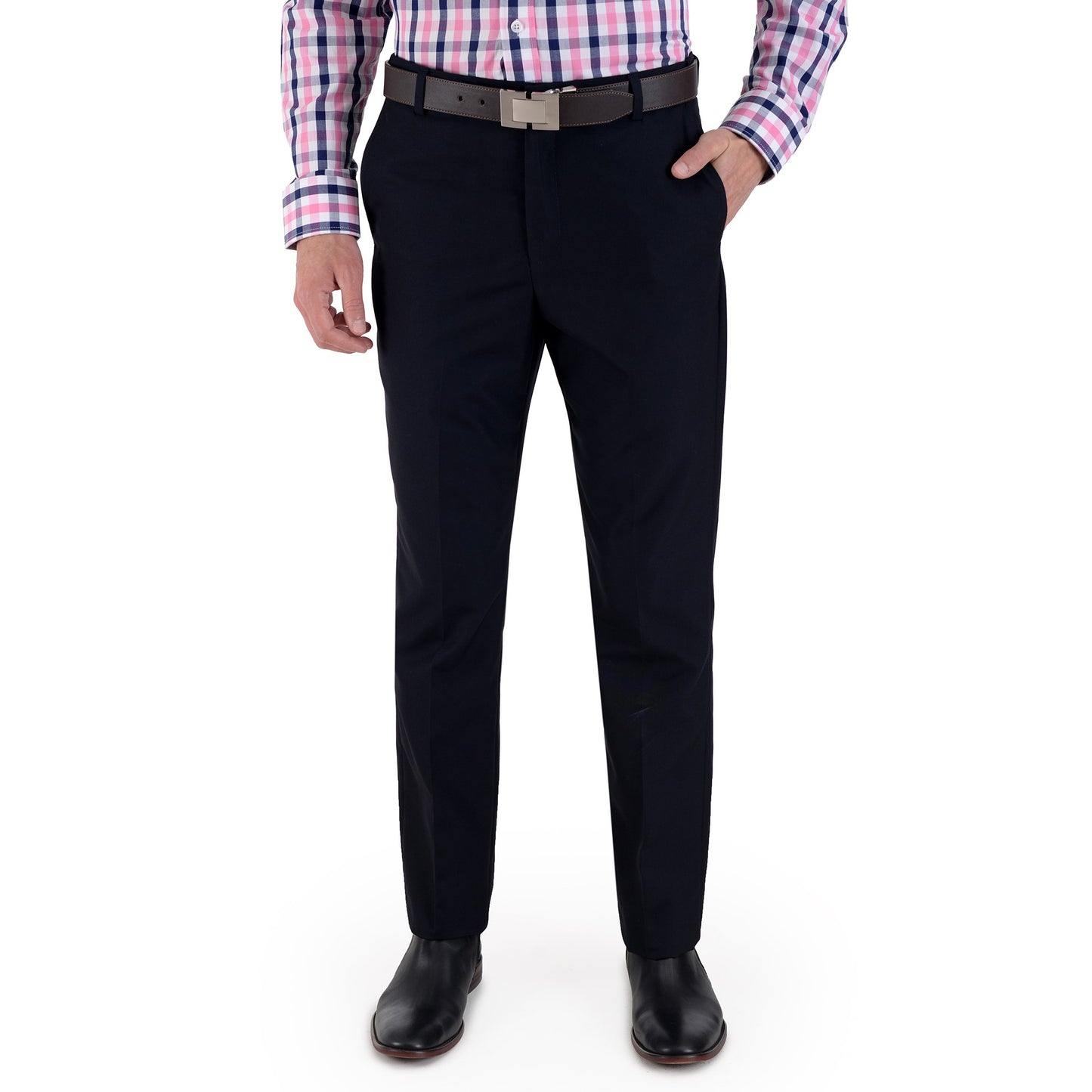 Pantalón Vestir Yale Sin Pinzas Cintura Ajustable Regular Fit 1768