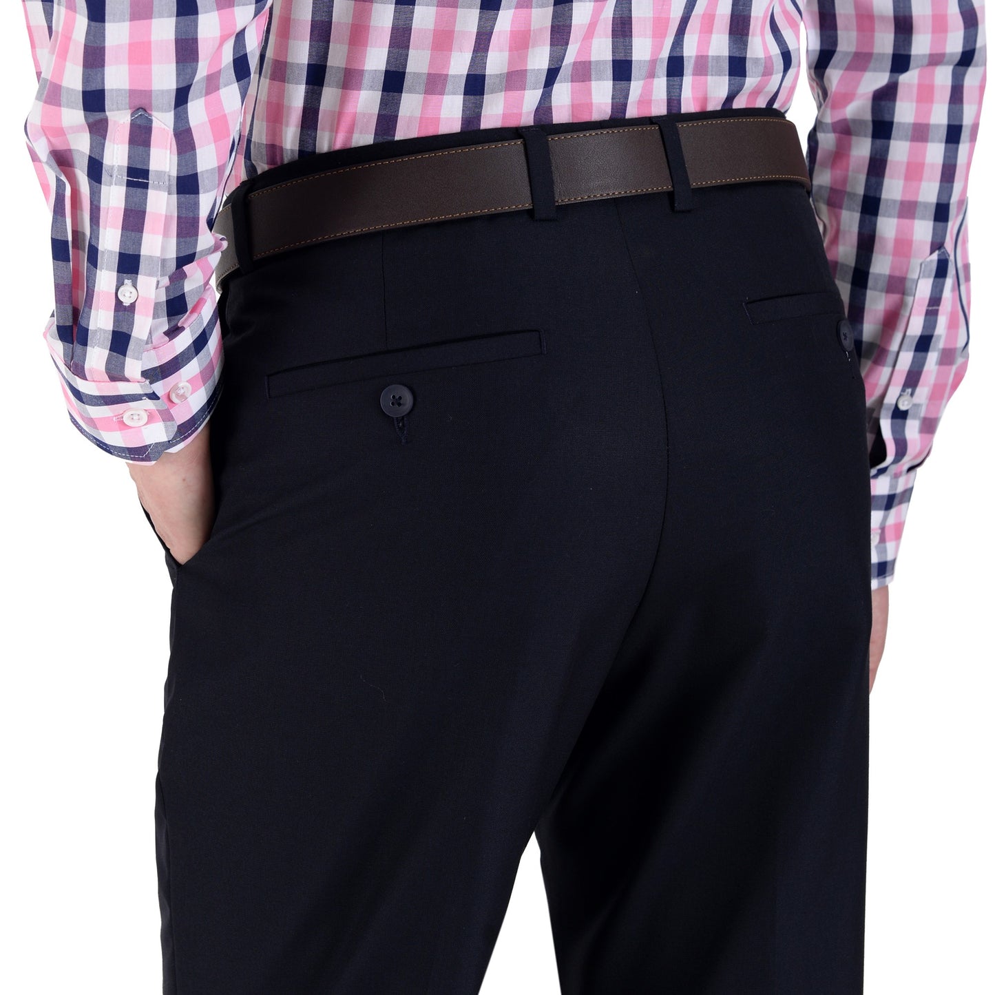 Pantalón Vestir Yale Sin Pinzas Cintura Ajustable Regular Fit 1768