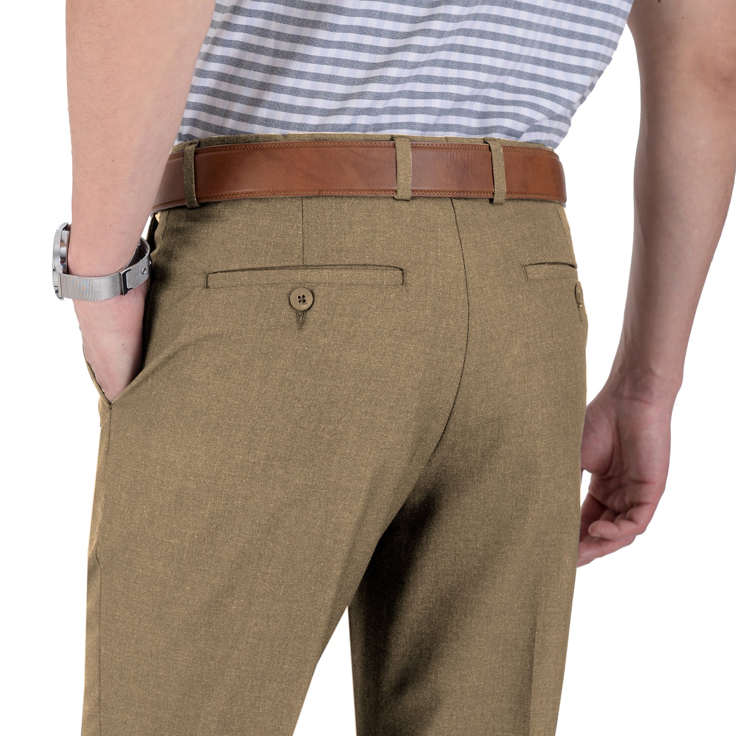 Pantalón Vestir Yale Sin Pinzas Cintura Ajustable Regular Fit 1768